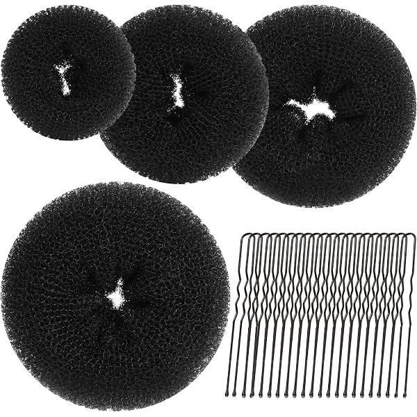 JYT 7-teiliges Haarknoten-Set – Donut-Ringe Für Perfekte Dutts | Inkl. Haargummis & Haarnadeln | Für Dünnes Bis Dickes Haar
