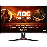 AOC C27G2ZE 68 cm (27") Gaming Monitor (FHD, HDMI, DisplayPort, USB hub, FreeSync, 0.5ms response time (MPRT), 240Hz, 1920 x 