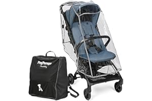 Peg Perego Leichter Buggy Volo mit Regenschutz, Handgepäckgröße, Flugzeuggeeignet, Kompakt, Ab Geburt bis 22 kg, Reisetasche Inklusive, Blue Cameo