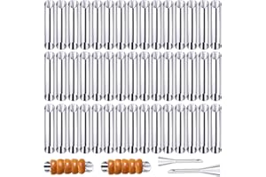 Woohome Moules Crème Pâtissière en Acier Inoxydable Cannoli Moule Set, 40 PCS Tubes de Forme Cannoli avec 2 Taille Buse Bouffante pour Croissant, DIY Gâteau, Pâtisserie, Feuilleté