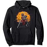 Design retrò da combattimento vintage giapponese Samurai Art Felpa con Cappuccio