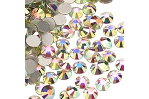 Jollin - strass da incollare con base piatta, in vetro con taglio a diamante, Cristallo AB., SS10 2880pcs