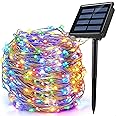 CBK Solar Fairy Color String Light 200 LEDs 20 Meter Inbuilt Rechargable Batery Waterproof 8 Mode Copper Wire for Indoor Outdoor Garden Yard Balcony Diwali Christmas Party & Led Light (Multi-Colour)