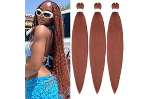 YDDM Capelli Per Treccine Africane Extension Trecce Brown Braids Extension 26 Pollici 3packs Extension Per Treccine Africane Extension Capelli Per Trecce Braiding Hair(26 pollici, 350#)