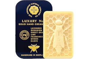 THE EDINBURGH NATURAL SKINCARE COMPANY LTD. Luxury No.1 Hand Cream Bar – 100% Natural Moisturiser for Very Dry Hands | With Beeswax, Cocoa Butter & Coconut Oil | Long-Lasting, Travel-Friendly, Cruelty-Free, Ideal for Gifting | 50g