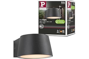 Paulmann 94713 oprawa naścienna LED Capea przyjazna owadom IP44 96x128mm 2200K 6W 550lm 230V 98° Czarny aluminium złote światło lampa ścienna zł. św.