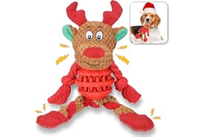 Frbyvad Christmas Dog Toys: Squeaky Interactive Dog Toys for Boredom, Plush Puppy Toys, Dog Chew Toys for Large and Small Dogs - Great Gifts for Anxiety Relief and Comfort Play.