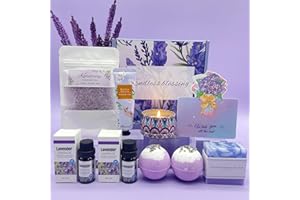 KARESTCORP Bath Set Pamper Set Christmas Gifts For Women, Birthday Gifts For Her, Lavender Skin Care Secret Santa Gifts Ideas For Mum Best Friend Sister, Relaxation SPA Ladies Self Care Hampers, Xmas Present