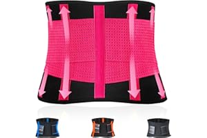 FEVAN Pas lędźwiowy Mężczyzna i Kobieta - Pas brzucha Mężczyzna i Kobieta z podwójnym zapięciem na rzep i wsporniki lędźwiowe - pas lędźwiowy łagodzący ból pleców.