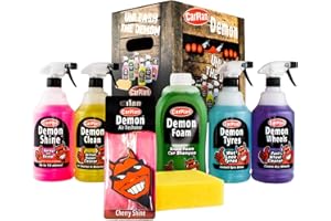 Carplan Demon - Coffret Cadeau Entretien Auto - Sept pièces