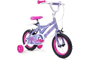 Huffy So Sweet Kids Bike Collection – 12", 16", 20" Girls’ Bicycles with Stabilisers, Dual Caliper Brakes & Adjustable Seat, Pink, White, Blue or Purple, Ages 3–9, Fun Designs