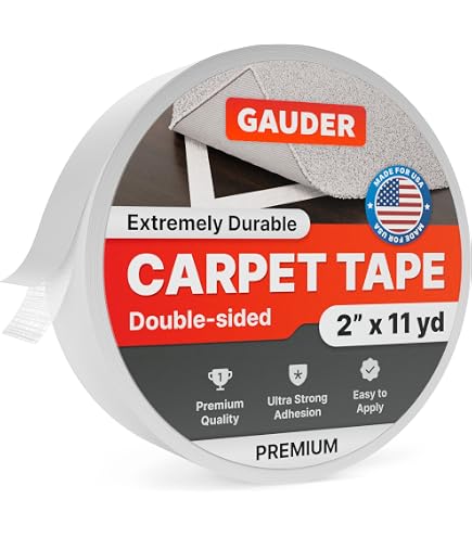 Lot De 12 Bandes Antidérapantes TIESOME - Adhésif Double Face Pour Tapis - Réutilisable Et Lavable - Gris