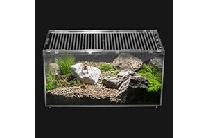 Clioran Reptile PC Terrarium,Spider Tank Starter Kit,Leopard Gecko Container,Tarantula Cage,Hermit Crab Habitat,Lizard Enclosure,Insect Housing,Jumping Spider Enclosure,Small Bearded Dragon Vivarium
