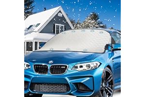 Couverture Pare Brise Voiture, Couverture magnétique pour Pare-Brise de Voiture Protection Pare Brise Hiver Bâche Pare Brise Voiture Universelle pour Voiture,SUV Repliable 178 * 124cm