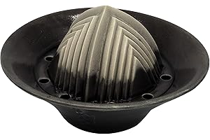 ‎ANCKERAMIC ANCKERAMIC® Zitronenpresse porzellan, handgemachte Saftpresse manuell, Entsafter für Zitronen, Limetten & Orangen (Anthrazit)