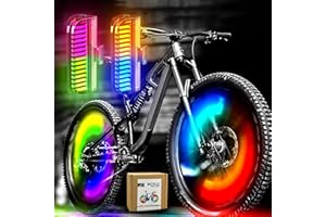 LOODIKA Light Rechargeable (2pack), bike Spoke Lights, Weatherproof, 7-Color Variable, Motion Sensor, Fit, Toddler Balance Wheel, E-bike