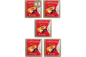 FRANCE DELICES FRANCE DÉLICES - Préparation Pour Crème Brûlée Bio - Dessert Gourmand Et Naturel - Prêt En 5min - Fabrication Artisanale En France - Sans Gluten - 4 Pers. - 5 Sachets De 40g
