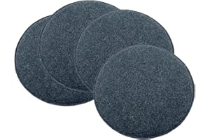 ‎HEIMTEXLAND heimtexland ® Sitzkissen Set Filz Stuhlkissen Stuhlauflage Filzkissen Stuhl Polster Kissen Typ631 Anthrazit 35 cm Rund 4 Stück