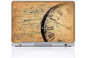 Meffort Inc 15 15.6 inch Laptop Skin Sticker Cover Art Decal Fits 13.3" 14" 15" 16" Notebook PC (Free 2 Wrist Pad) - Clock