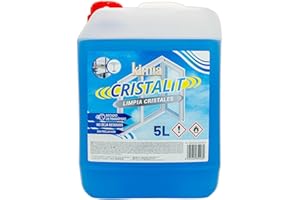 KIMIA - Limpia Cristales Cristalit 5L | Secado Ultrarrápido | Limpieza Profunda | Para Cristales, Espejos y Ventanas | para Superficies de Vidrio | Evita Formación de Marcas y Residuos