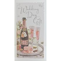 Hochzeitskarte Mit Champagner & Torte – Gestanzt, Mit Silberfolie, Für Das Besondere Paar