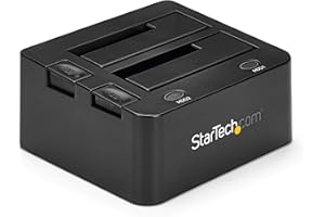 StarTech.com Dock pour Disques Durs SATA et USB 3.0 à 2 Baies, Station d'Accueil Disques Durs, Docking Station HDD/SSD SATA I/II/III Externes 2,5/3,5", Chargement par le Haut (SDOCK2U33)