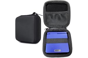 TRIPHKAR Portable Case Organiser Case Hard EVA Case for GBA SP Gameboy Advance SP Console, MacBook Charger, Cable and Accessories (Black), black, Minimalist