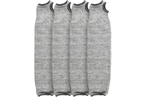 LINJOY 4Pcs Arm Protection Sleeves, Level 5 Cut Resistant Arm Guards for Men & Women, Open Cuff Scratch Protector for Fragile Skin UK, For Gardening, Welding, Volleyball & Outdoor Work, Trimmer Cover Sleeve
