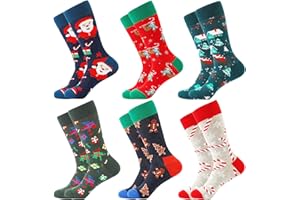 BISOUSOX Chaussettes Homme Fantaisie Chaussettes de Mode Classique, Multicolore Socks Chaussettes à Motifs Drôles Confortable et Respirant Cadeau pour Amis/Festival 39-46 Multicolore