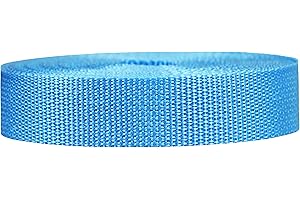 Strapworks Lightweight Polypropylene Webbing - Poly Strapping for Outdoor DIY Gear Repair, Pet Collars, Crafts – 1 Inch by 10, 25, or 50 Yards, Over 20 Colors