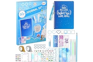 GROFIS DIY Journal Set, Scrapbook & Diary Briefpapier Set, Kunst und Bastel Kits, Tagebuch Zeug für Tweens Teens, Weihnachten Geburtstag Party Geschenke für 8-14 Jahre Jungen Mädchen