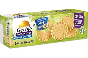 Gerblé Sablés Nature, Sans gluten & Sans lactose, 20 biscuits, 120 g, 205725