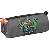 Minecraft Graffiti &ndash; Pencil Case with Zip and Compartment, Children's Pencil Case, Ideal for School Age Children, Comfortable