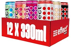 ‎EFFECT effect Energy Drink MIX - Tray mit 12 x 330 ml Energy Dose Einweg, Koffeinhaltiges Erfrischungsgetränk mit B-Vitaminen – alle beliebten Sorten im praktischen Mix, fruchtig & vegan