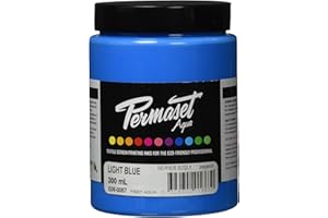 Permaset Aqua Screen Printing Ink Light Blue 300ml