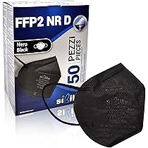 Fpp3 Mascherina Eurocali 50 Mascherine FFP2 NERE Certificate CE Made In Italy BFE U226599% Mascherina Ffp2 Vera Marcatura EFFETTO PULITO Mascherine Ffp3 - Foto 2