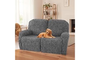 LiveGo Recliner Chair Cover Stretch Jacquard Slipcover for 1, 2, 3 Seater Recliners, Washable Furniture Protector for Lazyboy, Electric Chairs, and Pet-Friendly Couch Covers
