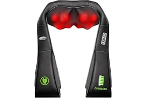 Cotsoco Massaggiatore Cervicale, Massaggiatore Cervicale Collo Spalle e Schiena Senza fili Migliorato con Calore, 3 Velocità Regolabili e Direzione Regolabile, Ottimo Regalo per Donne/Uomini/Genitori