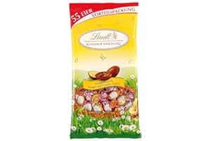‎LINDT Lindt Schokolade Klassiker Eier Mischung | 288 g | 55 Eier in den Sorten Alpenvollmilch, Nougat und Vanille-Trüffel | Oster Schokolade | Schokoladengeschenk | Ostereier | Schokoeier