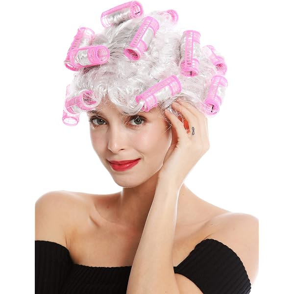 WIG ME UP Karnevalsperücke – Hausfrau-Lockenwickler-Look, Kupfer-rot, Trashy Style Für Halloween & Fasching