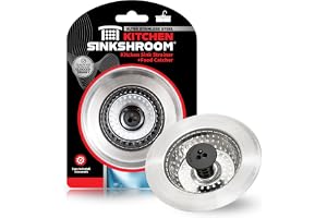 Kitchen SinkShroom revolutionerande proppfri vasksil i rostfritt stål, kromgrå.