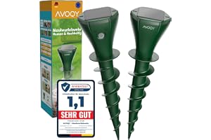 AVOQY Maulwurf Vertreiber Solar [2er-Pack] – Ultraschall & Vibrations Maulwurfschreck gegen Maulwürfe und Wüh…