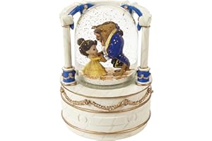 Precious Moments 203161 Bola de Nieve Musical de La Bella y la Bestia de Disney La Bella y la Bestia Que se Encuentra Dentro de Resina y Cristal