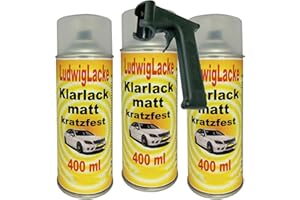 Ludwiglacke Klarlack matt Spraydose 3 x 400ml Plus Haltegriff