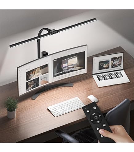 Lampada Da Scrivania LED A Doppia Testa - Dimmerabile, Con Telecomando, Timer, Per Ufficio E Casa - Foto 3