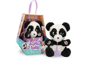 Baby Paws Panda Peluche Interactivo Panda con Sonidos Que Abre Y Cierra Los Ojos E Incluye Una Bolsa para Llevarlo Niños y Niñas de 3 Años o Más