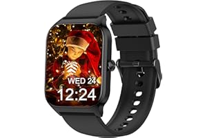POPGLORY Montre Connectée Enfant Femme Homme, 100+ Sports & 24/7 Santé Smartwatch, Appeal Bluetooth, Pression Artérielle, Fréquence Cardiaque, Stress, avec/sans application, Réveil, Calculatrice Android iOS