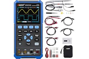 HDS2102S OWON Oscilloscope 3 in 1 Double Channels + 1 CH Signal Source Handheld Digital Oscilloscope with 500 MSa/s Sampling Rate + 4 1/2 Digits Multimeter + 25 MHz Signal Generator