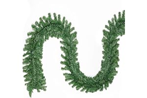 SALCAR Künstliche Weihnachtsgirlande 5 m – Tannengirlande aus Tannenzweigen für Weihnachten, Weihnachtsdeko für innen & außen