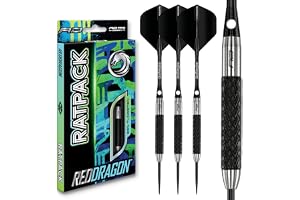 Rat 26g, 28g, 25g, 30g, 32g or 35g Tungsten Darts Set with Flights and Stems